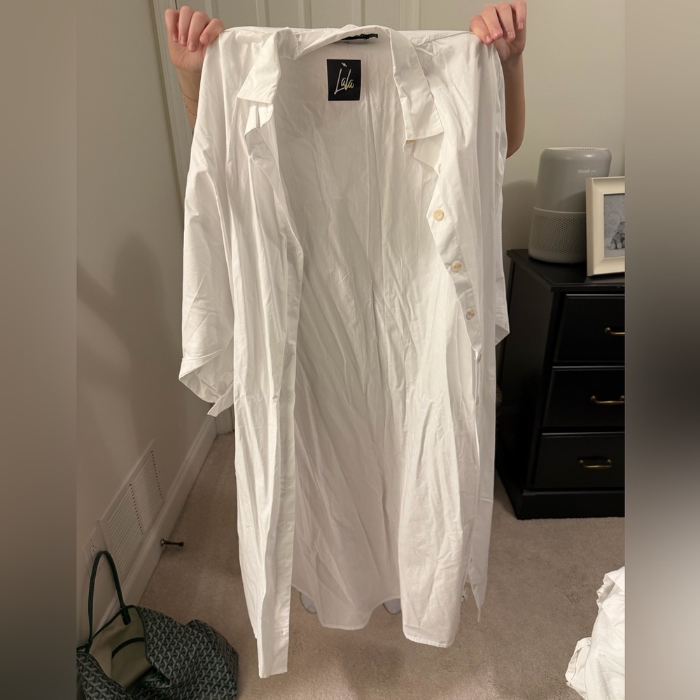 Maxi White button up shirt